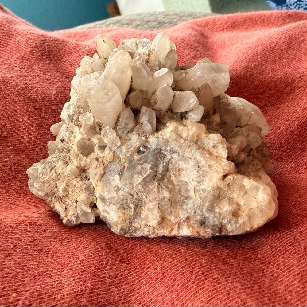 Natural Quartz Crystal Cluster • Raw Mineral Specimen • Unique Home Decor